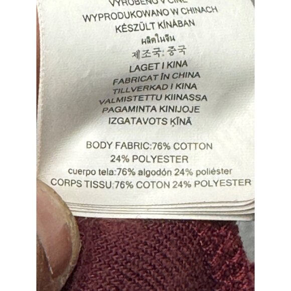 Michael Kors Womens Medium hooded Jacket Burgundy Velour Cotton Blend - Picture 4 of 16